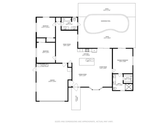 Split bedroom floor plan provides room and privacy for family