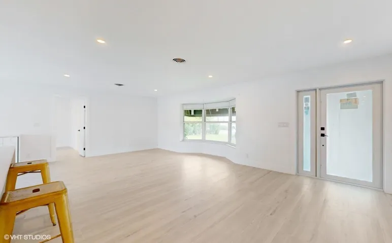 Ample living room area for entertainment