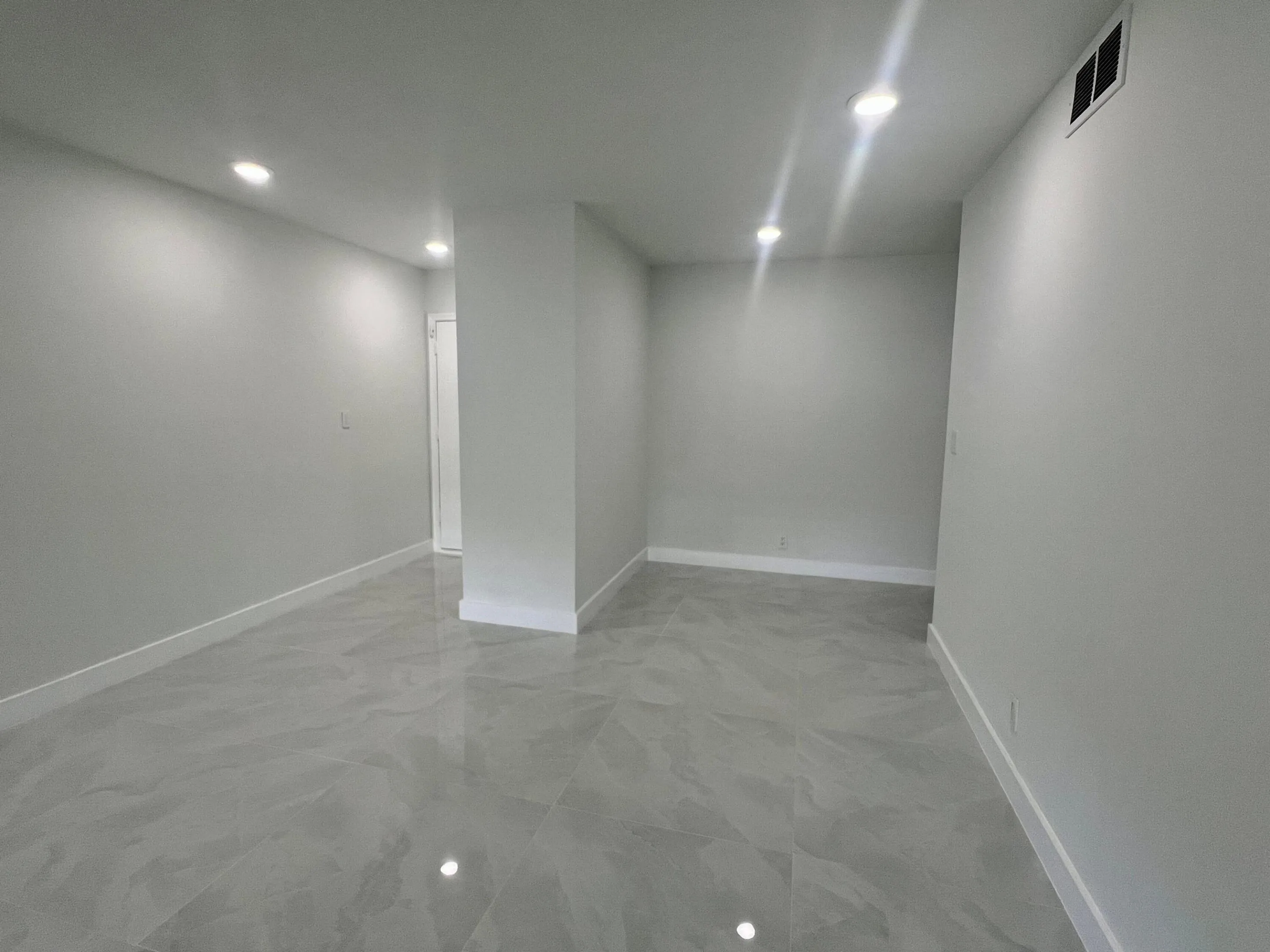 Living room facing door