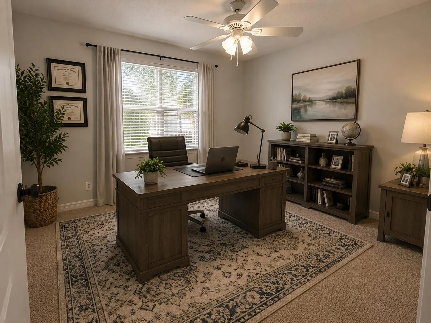 VIRTUALLY STAGED GUEST BEDROOM 1