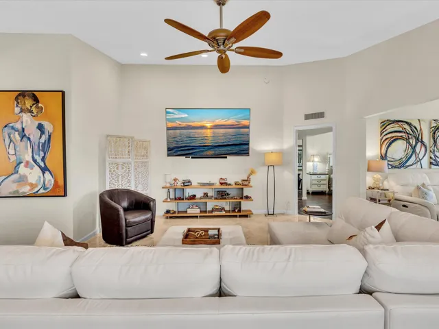 Oversized televison with cathedral ceiling