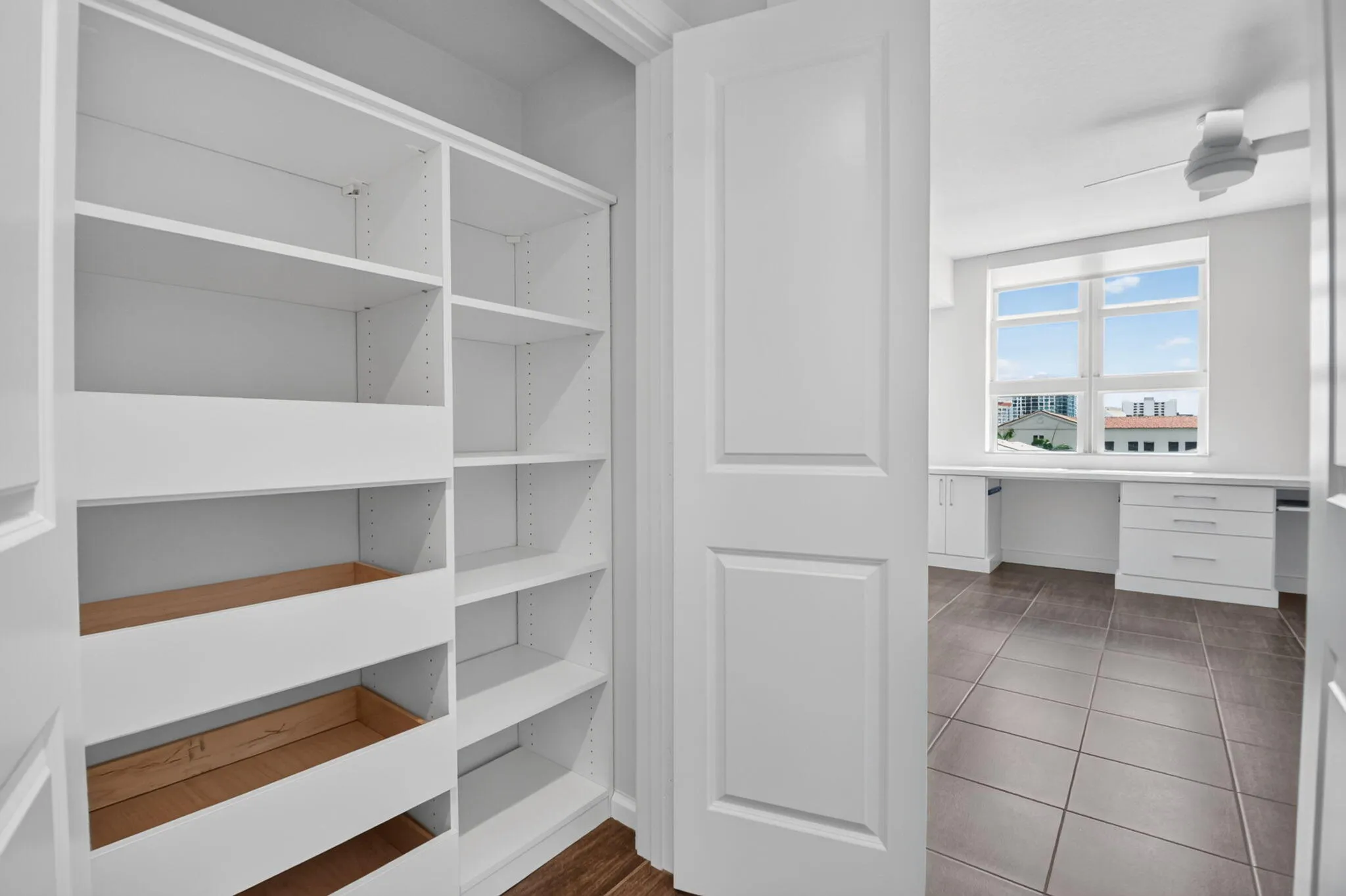 Custom Closet Shelves, Pull-Out Drawers