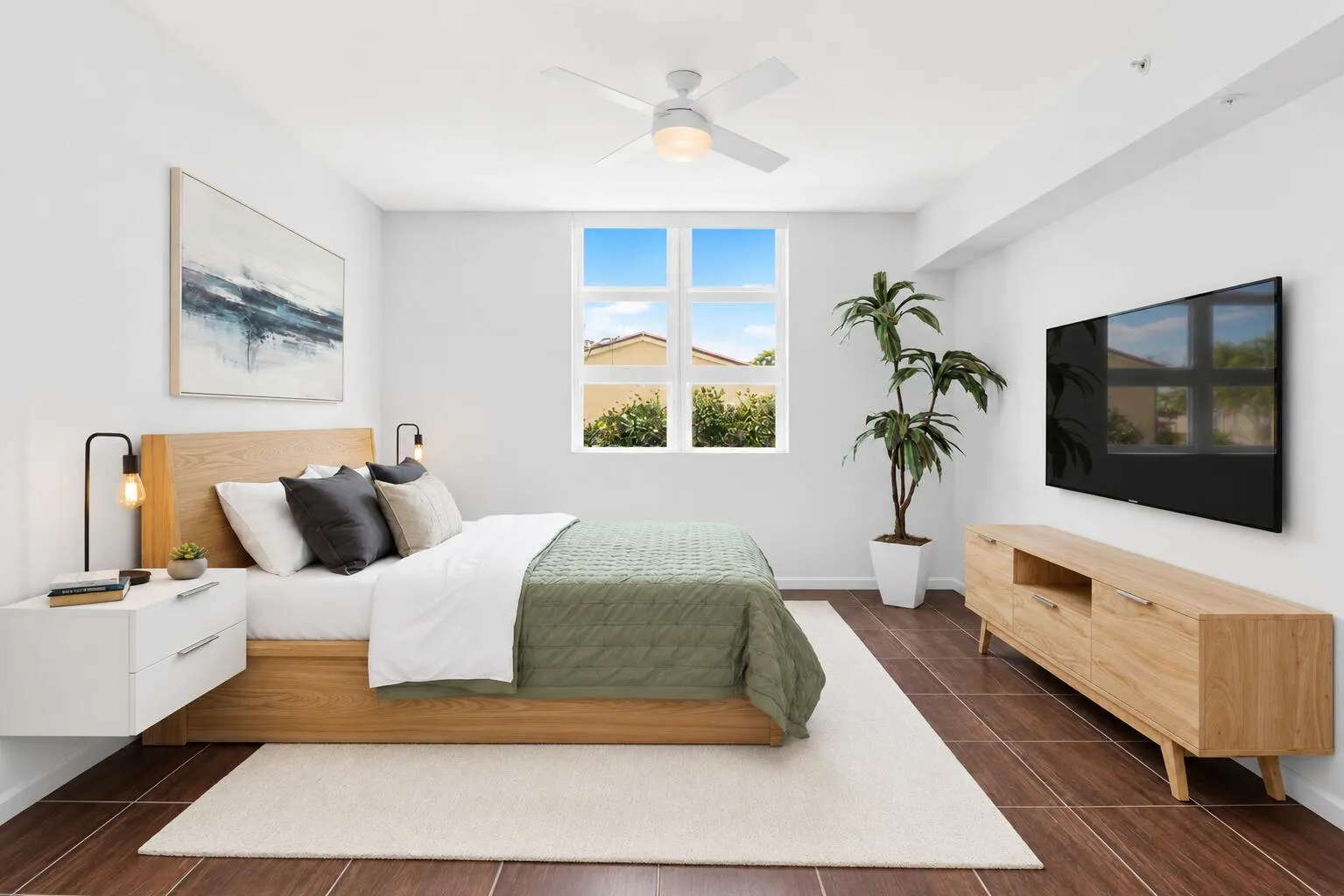 Virtually Staged Primary Bedroom
