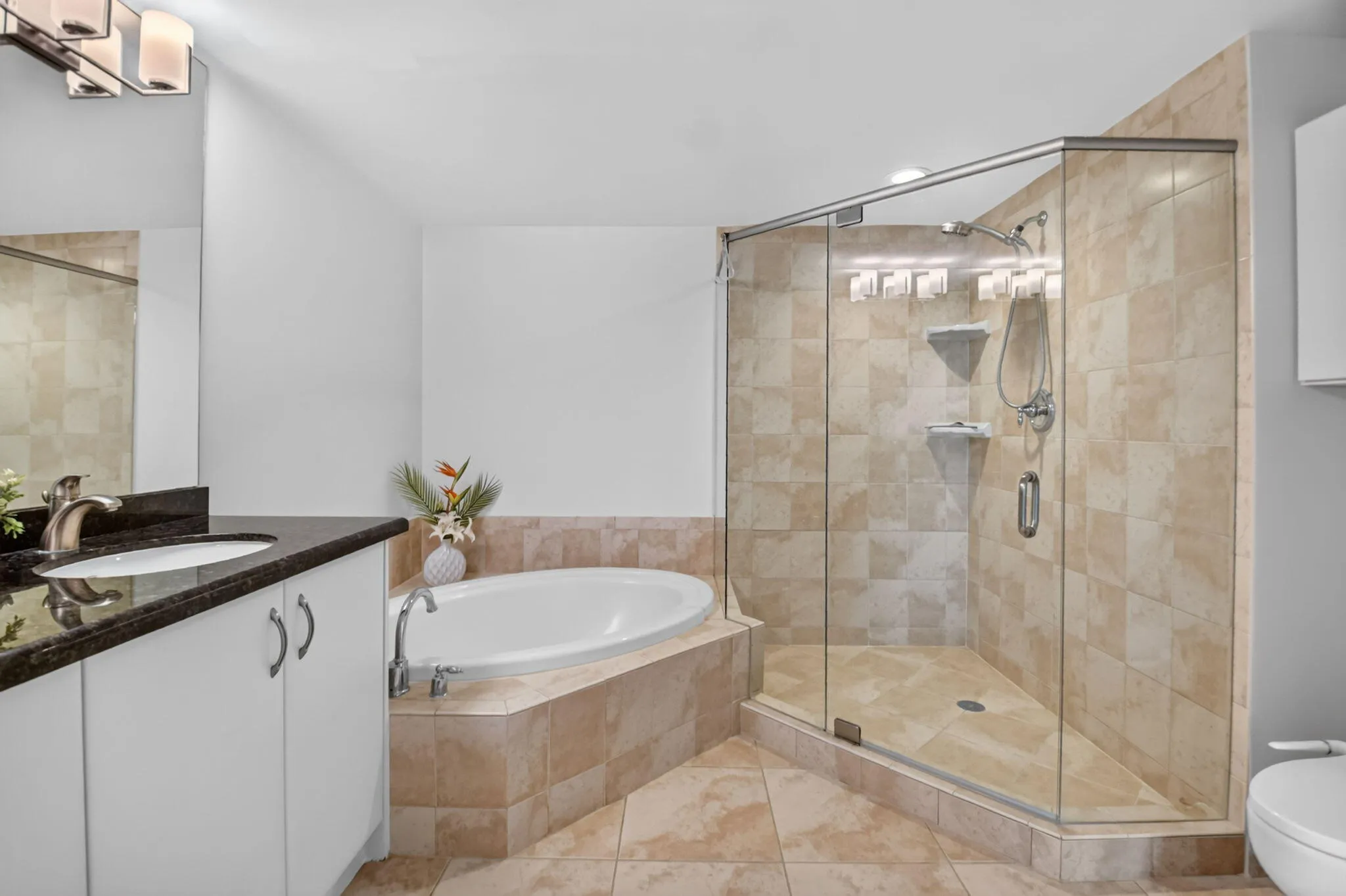 Roomy Primary Bathroom, Walk-In Shower