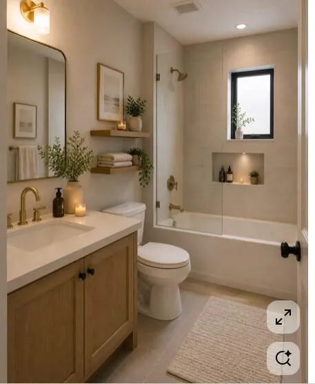 staged master bath