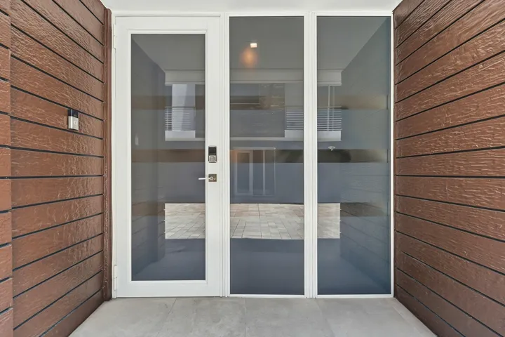 Entry, Frosted Glass Front Doors