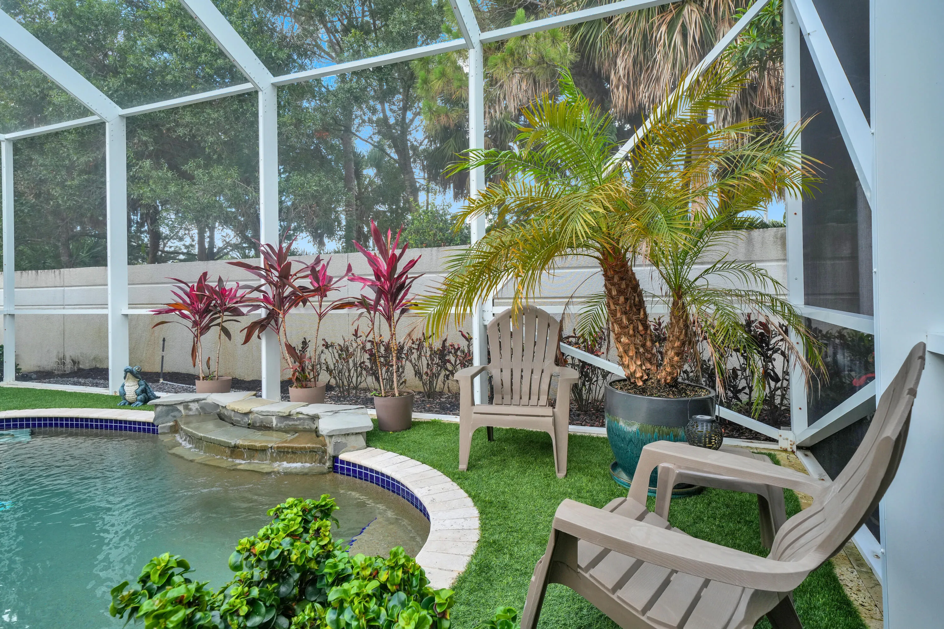 Pool Garden Area & Waterfall