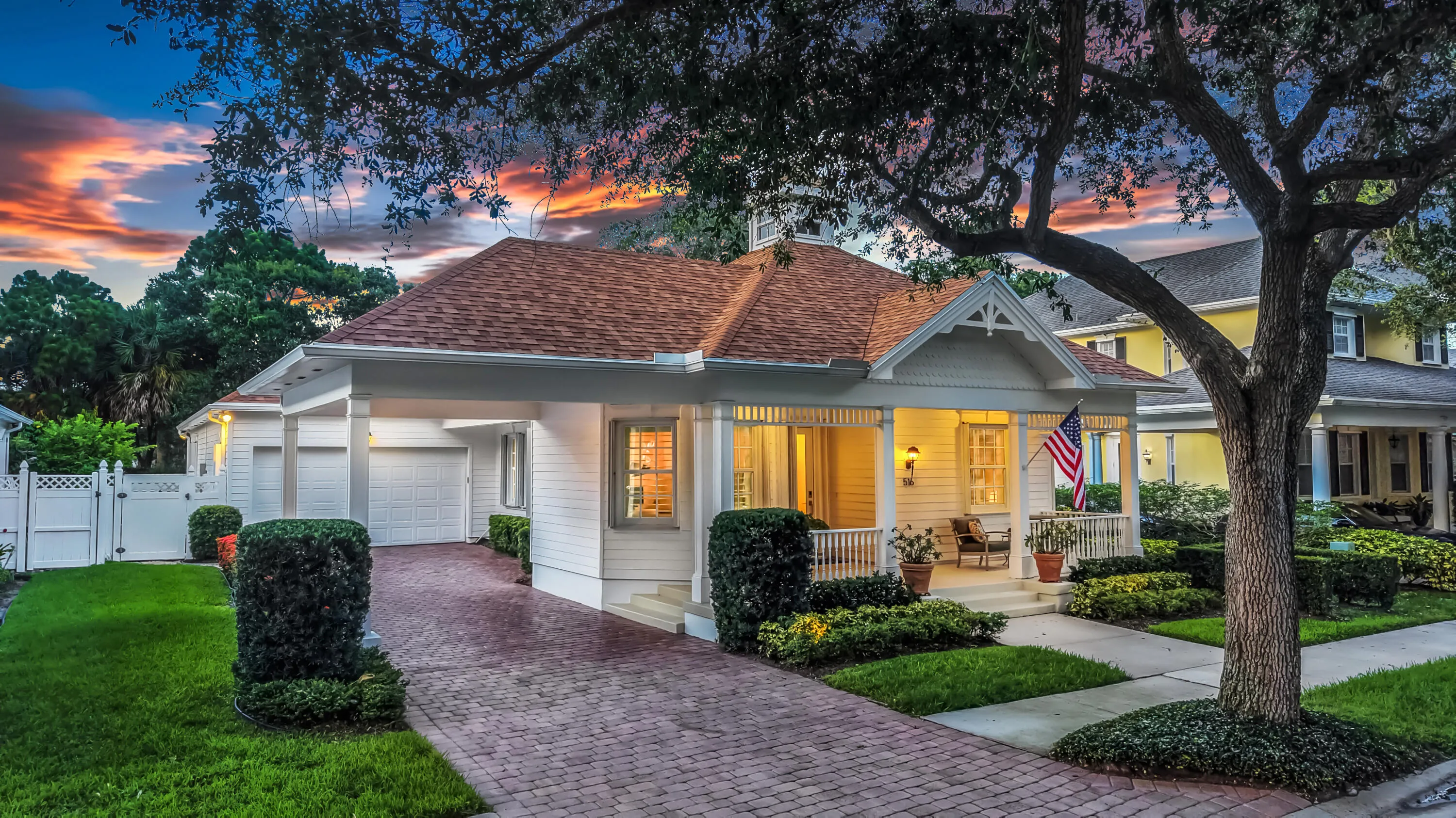 Twilight Front Elevation