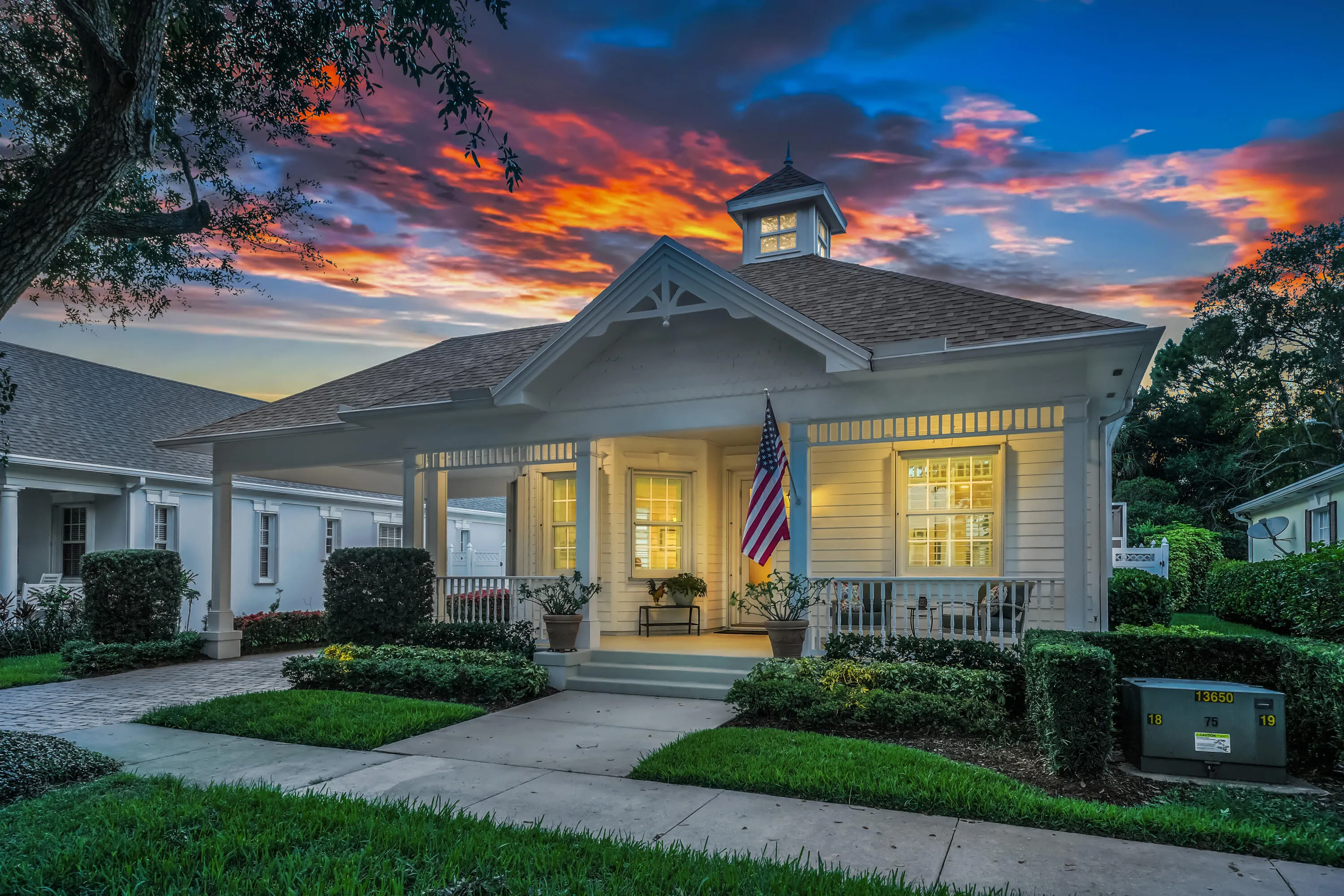 Twilight Front Elevation