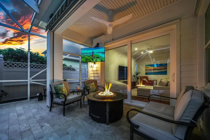 Twilight Covered Patio
