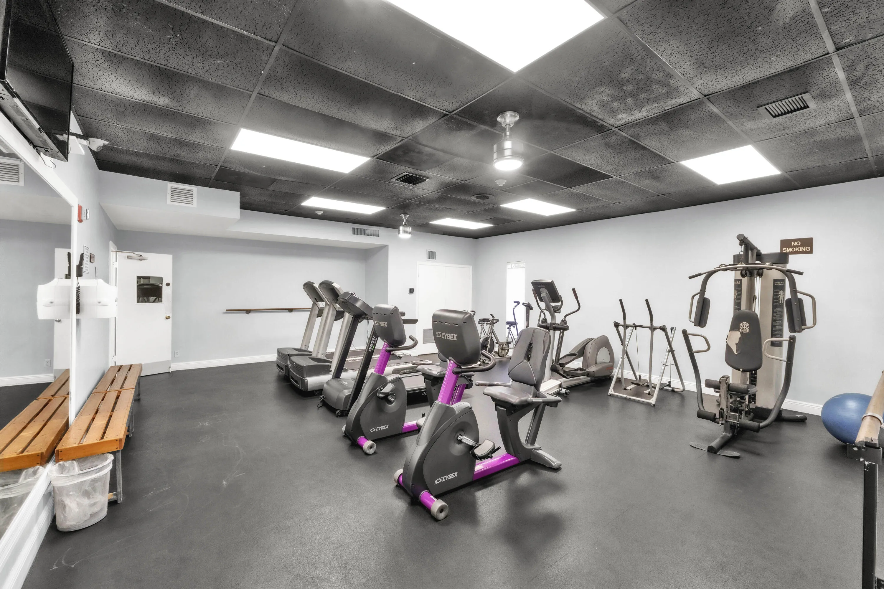 The clubhouse features two fitness rooms.