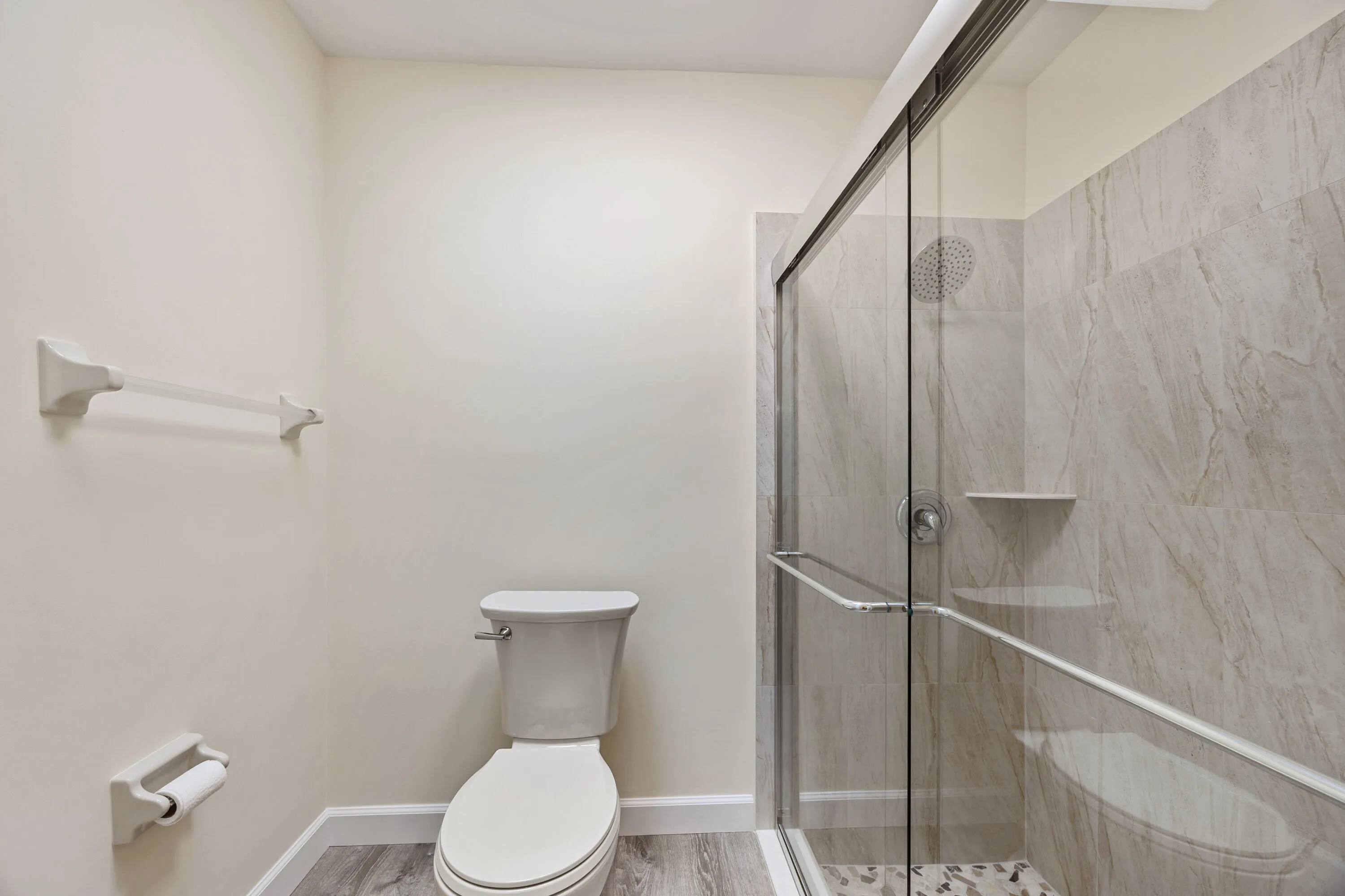 Brand New Toliet, Shower & Flooring