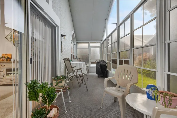 Enclosed back patio