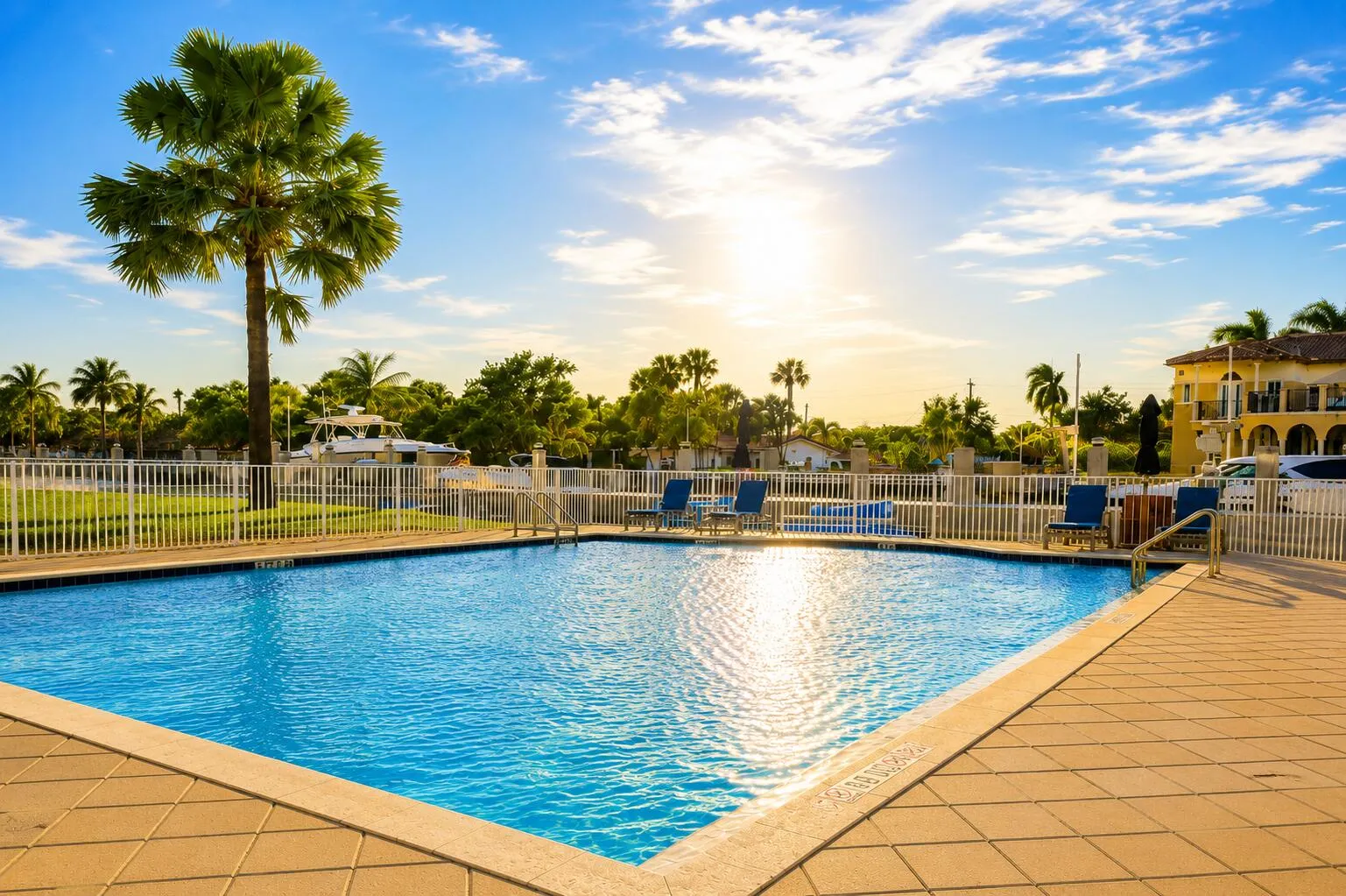 Pool overlooking the canal
