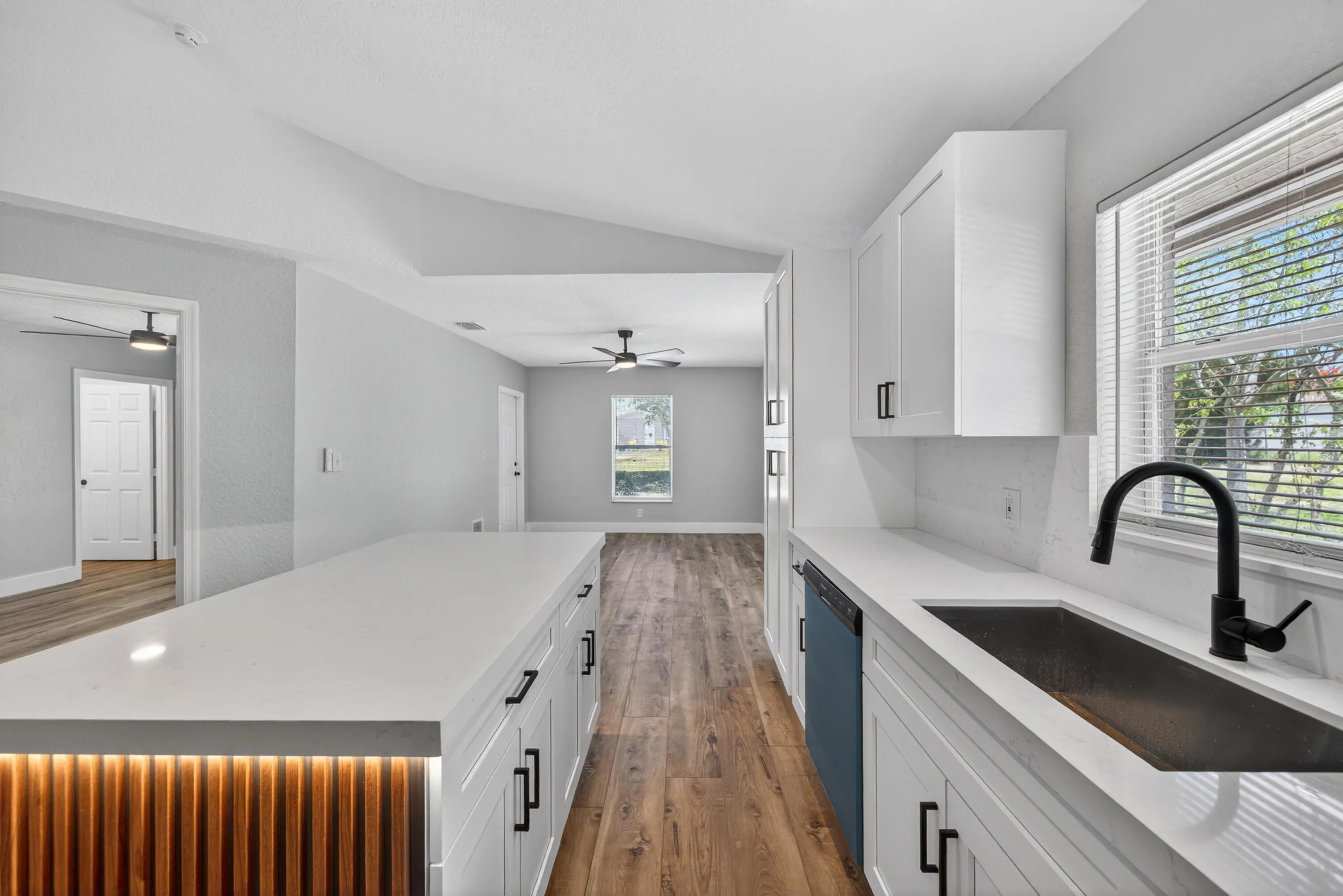 Bright kitchen with ample counter space and a functional open layout