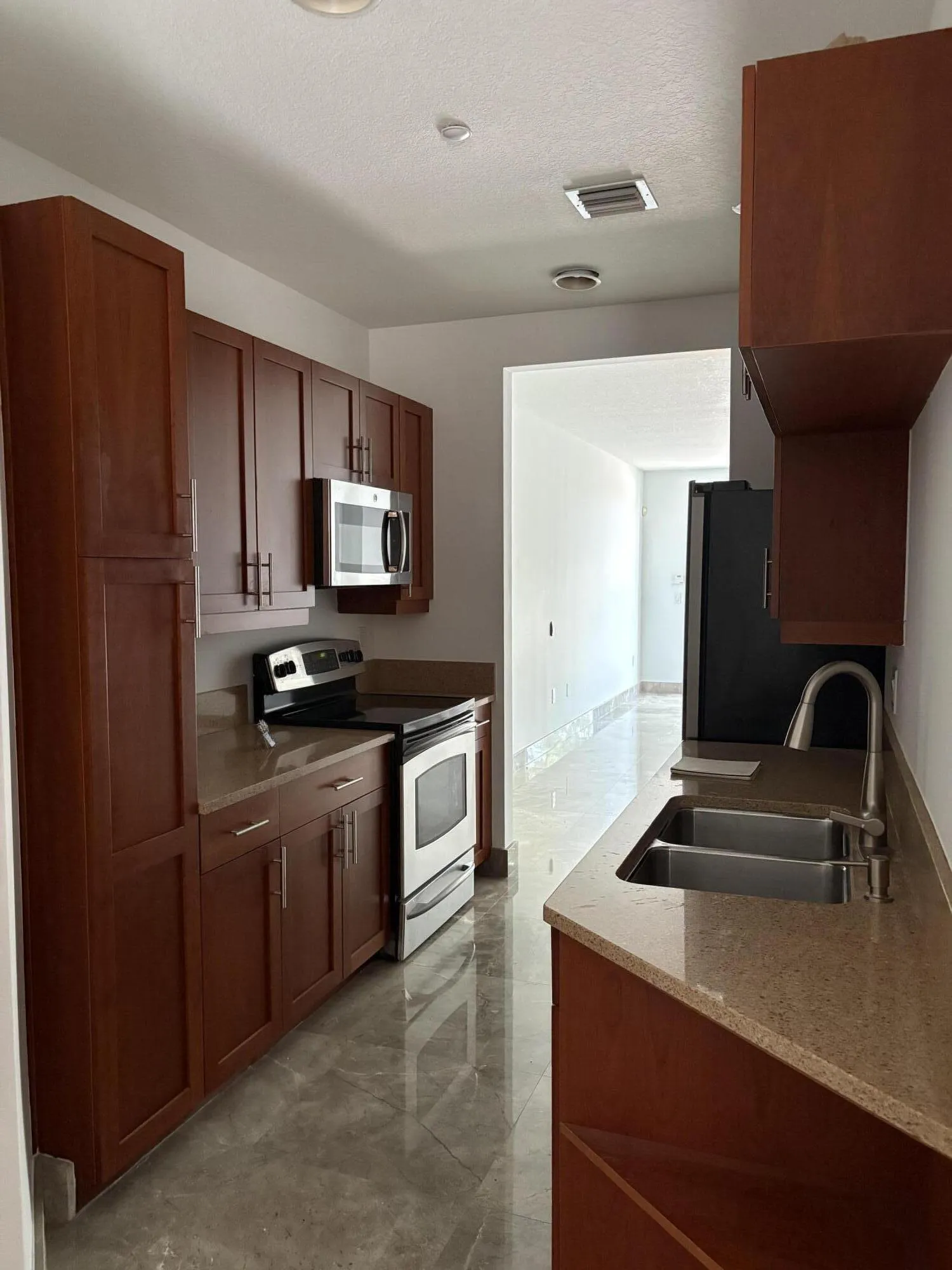 With stainless steel appliances