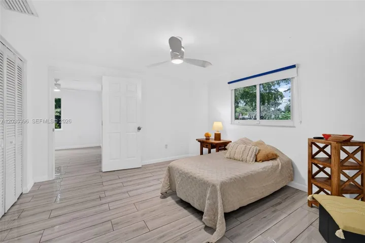 Guest house bedroom with nice sized closet (walk in)