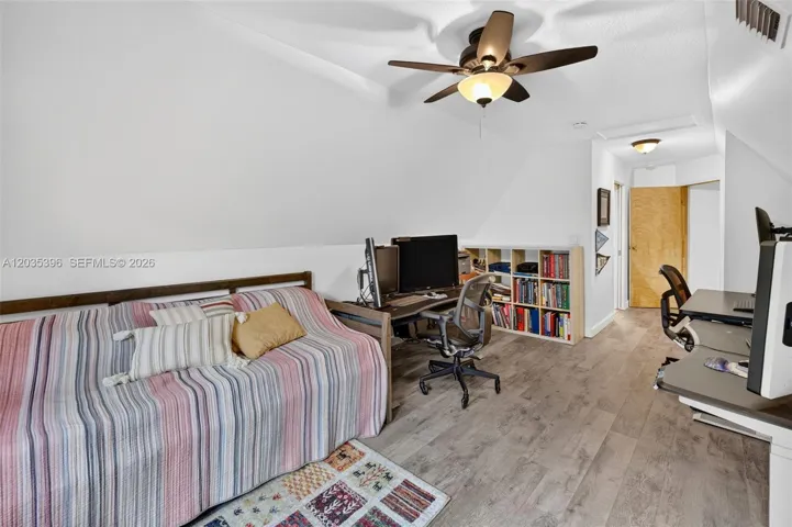 Upstairs Bedroom, currently being used as an office / guest room, with Mini Split HVAC