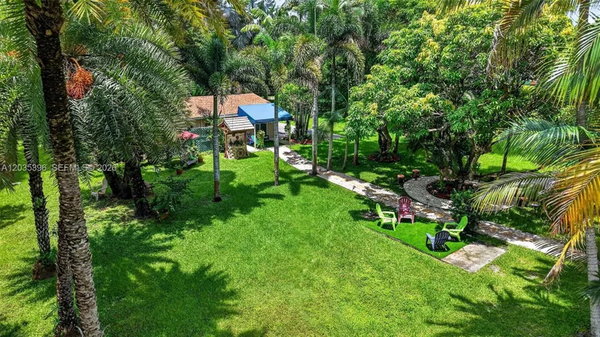 Aerial View toward Guest House / Grounds
