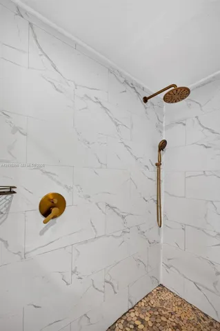 Guest house bathroom with nice sized shower