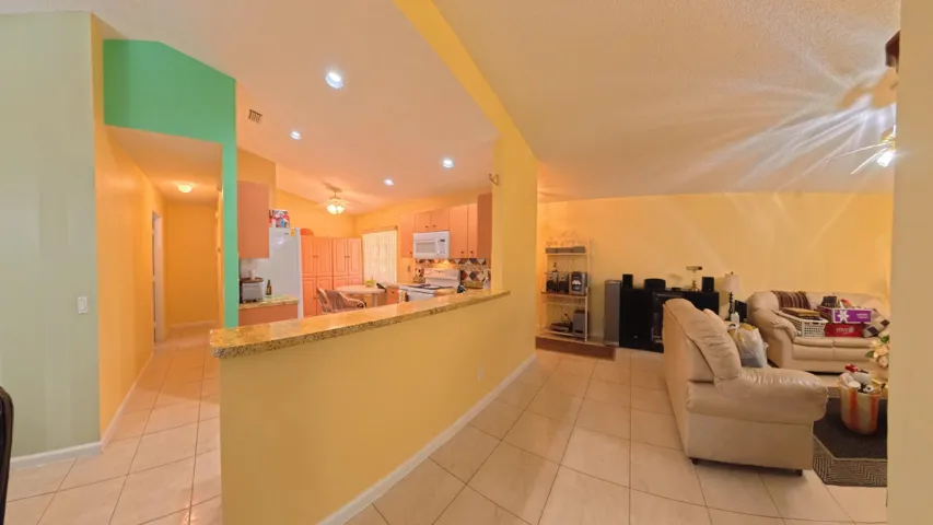 Living room and kitchen