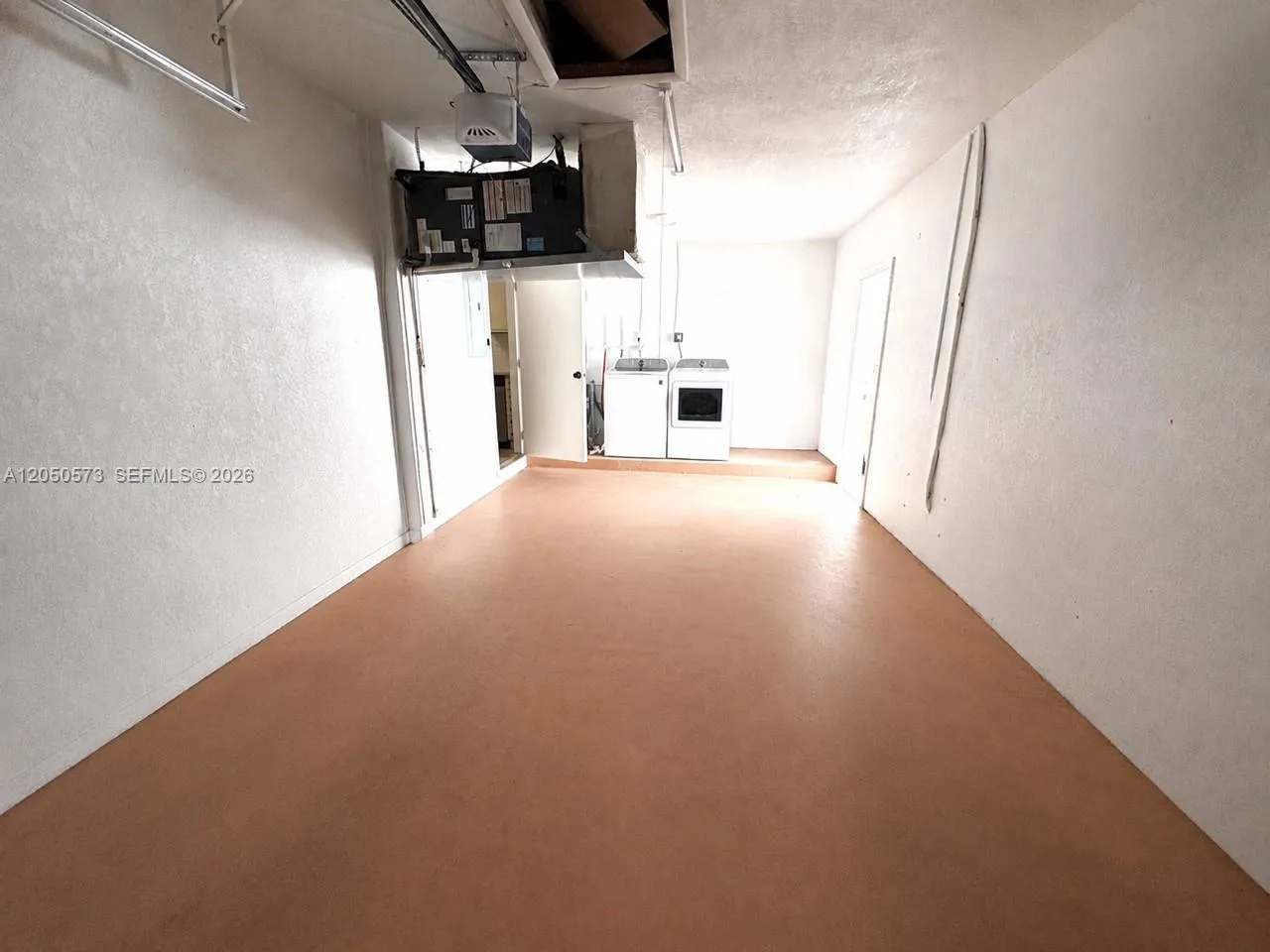 Garage with epoxy floor
