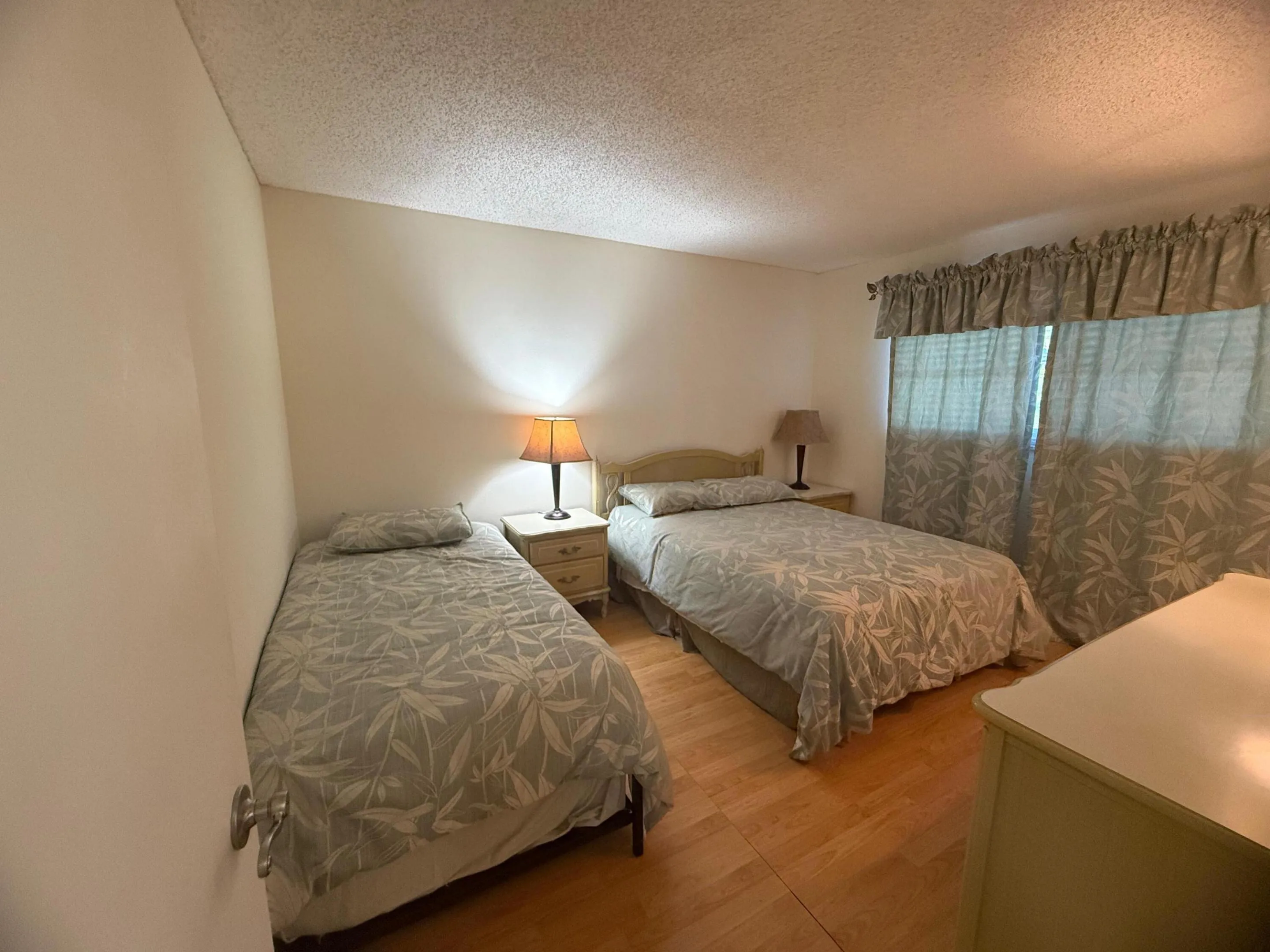 Wood-finish flooring throughout