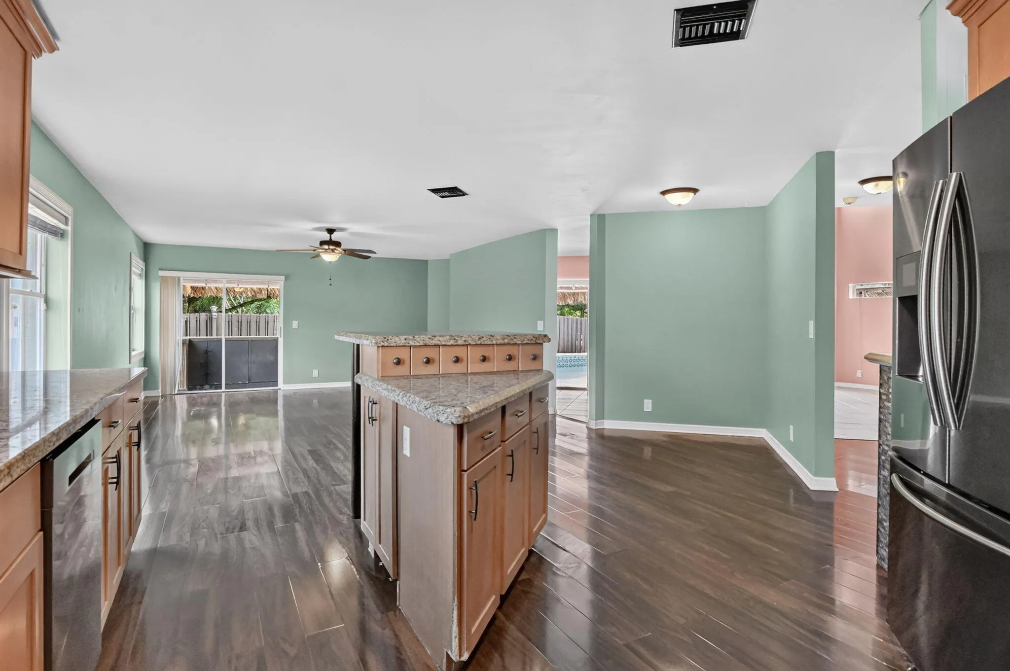 kitchen island view