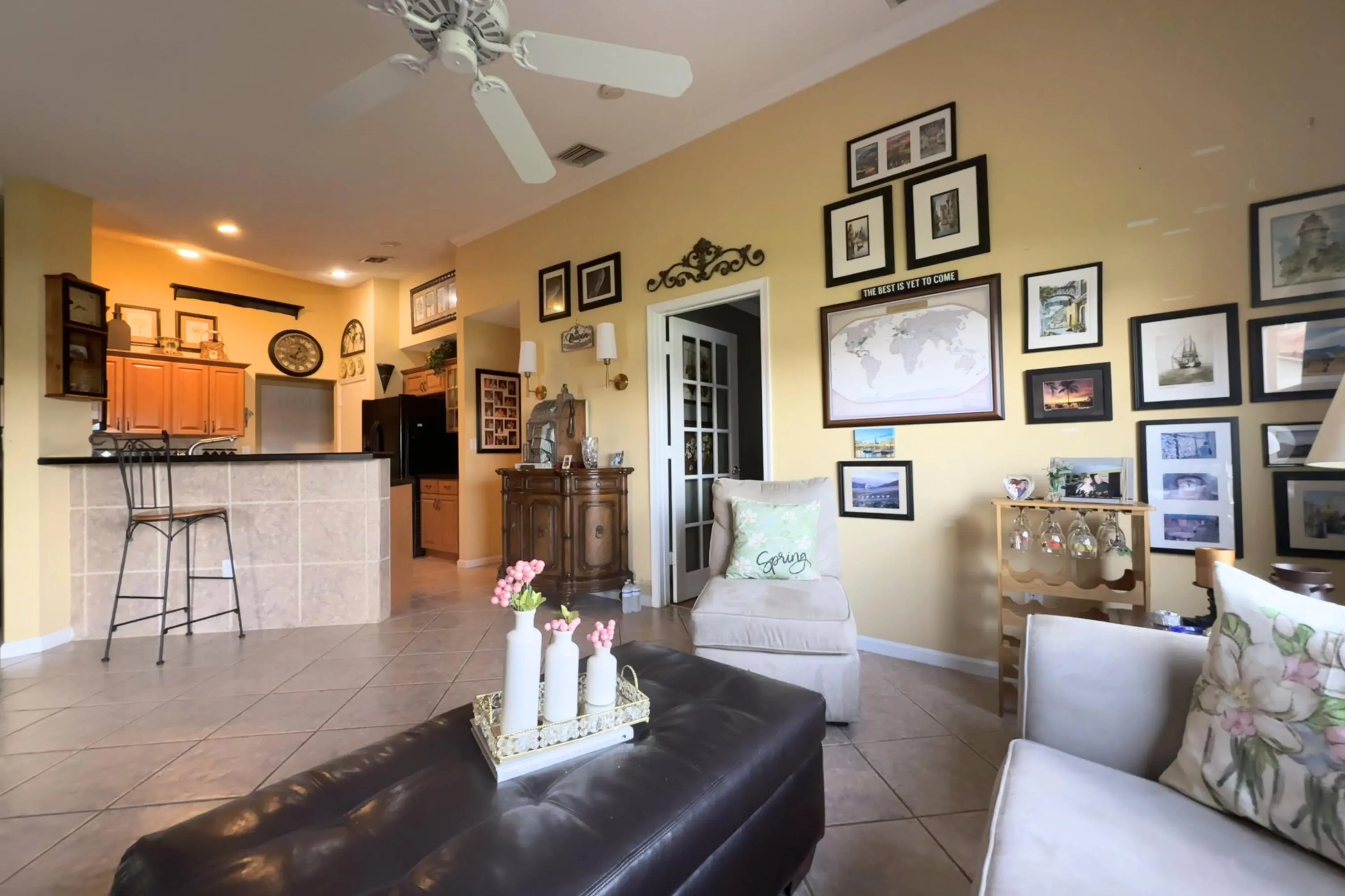 Kitchen open to Family Room