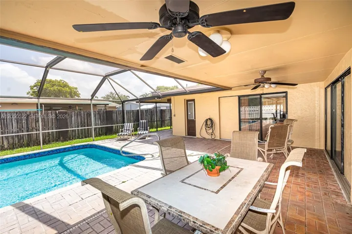 covered terrace area