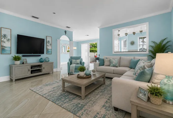 Staged living room