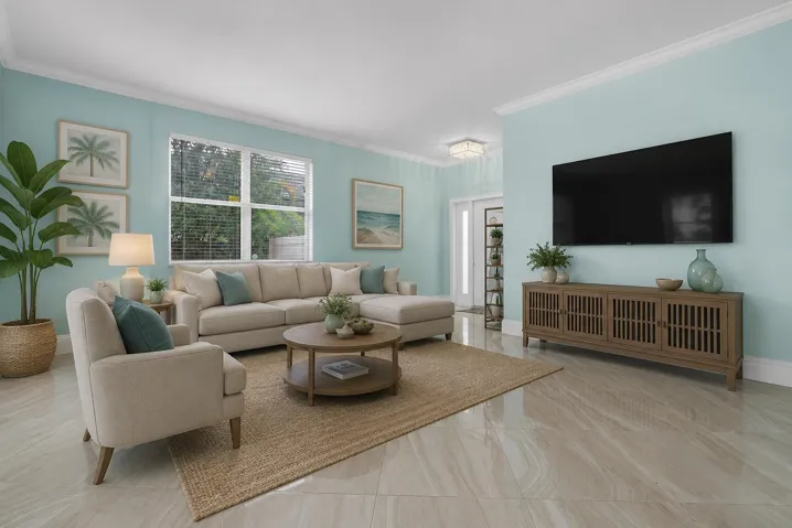 Staged living room