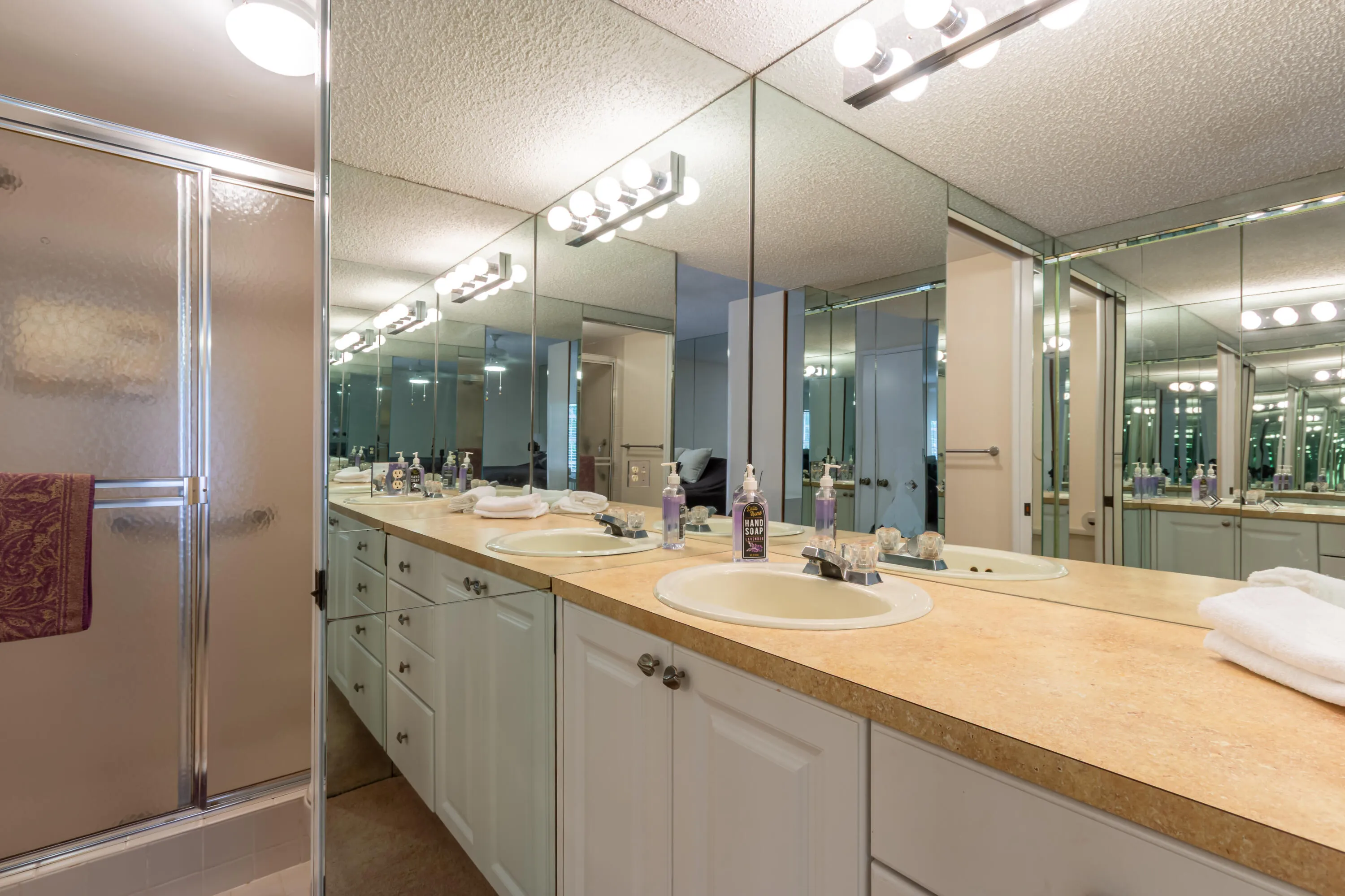 Large main suite with a separate toilet closet and shower!!
