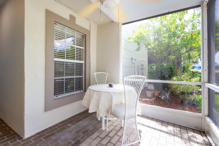 Enjoy your morning coffee on the screen enclosed front patio!!