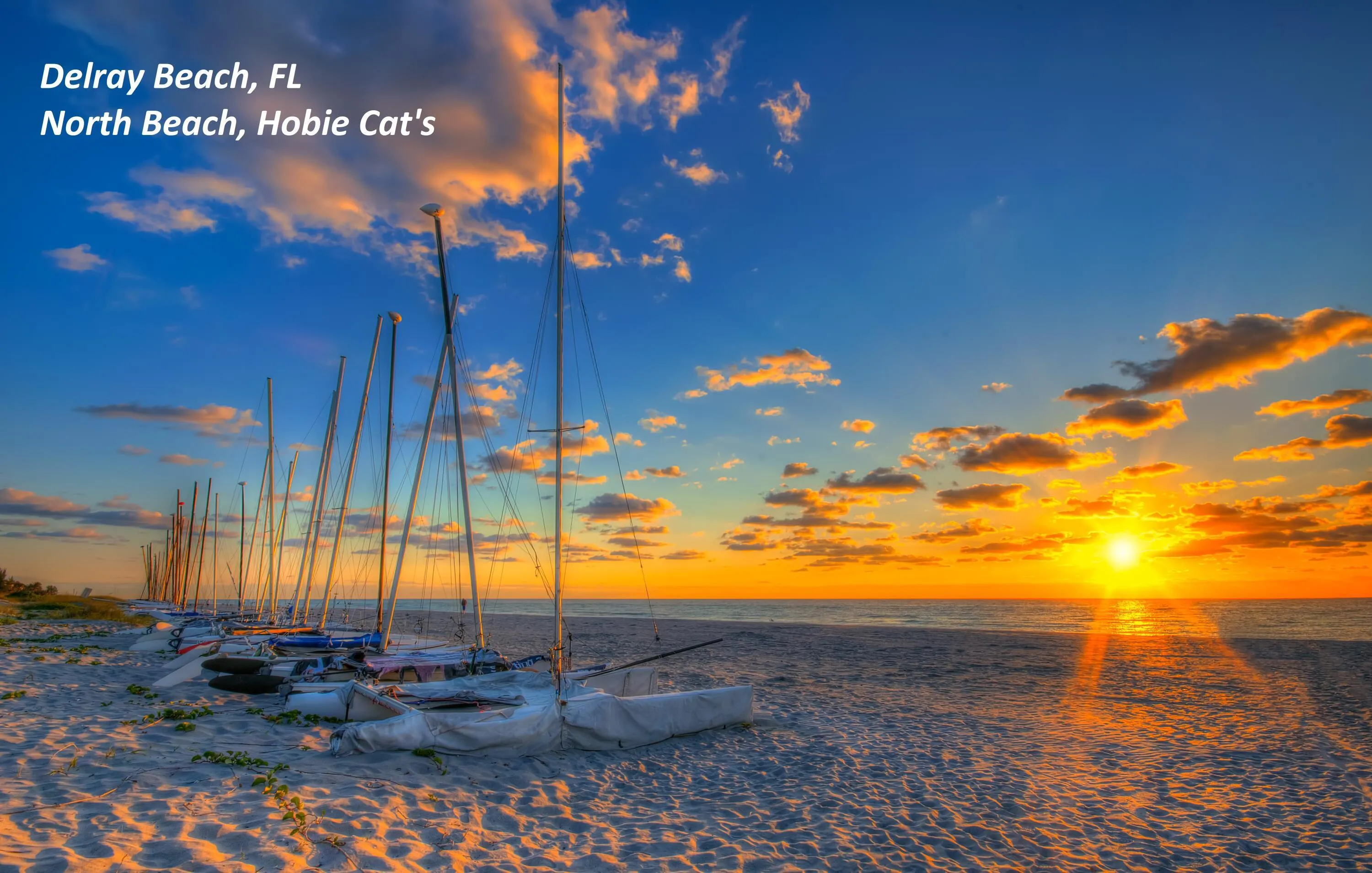 Delray Beach, FL Sunrise Hobie's - TEXT