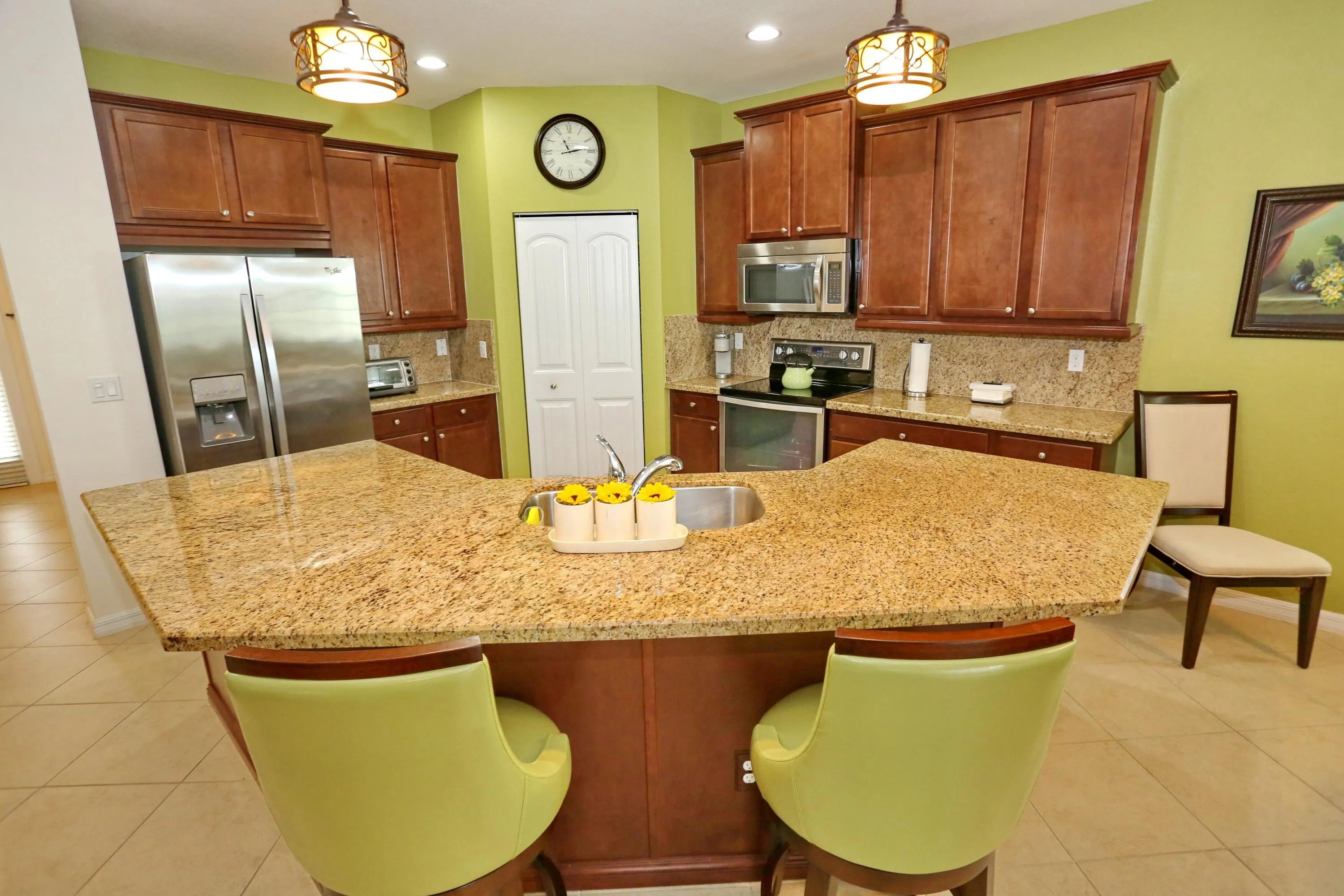 island kitchen and pantry