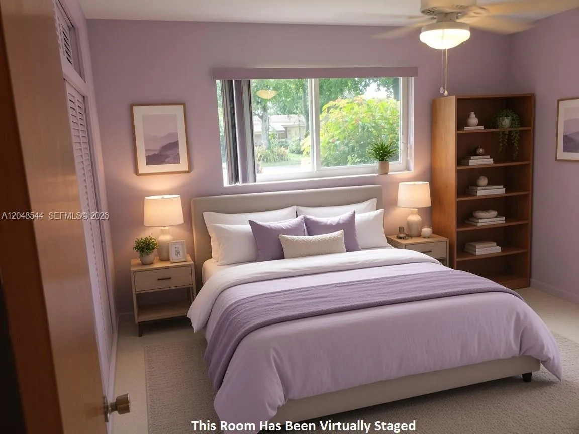 Bedroom virtually staged
