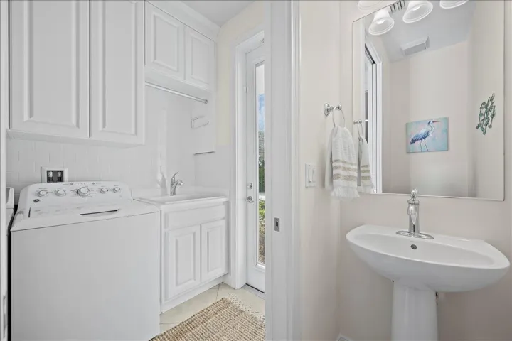 Laundry Room and Guest Powder Bath