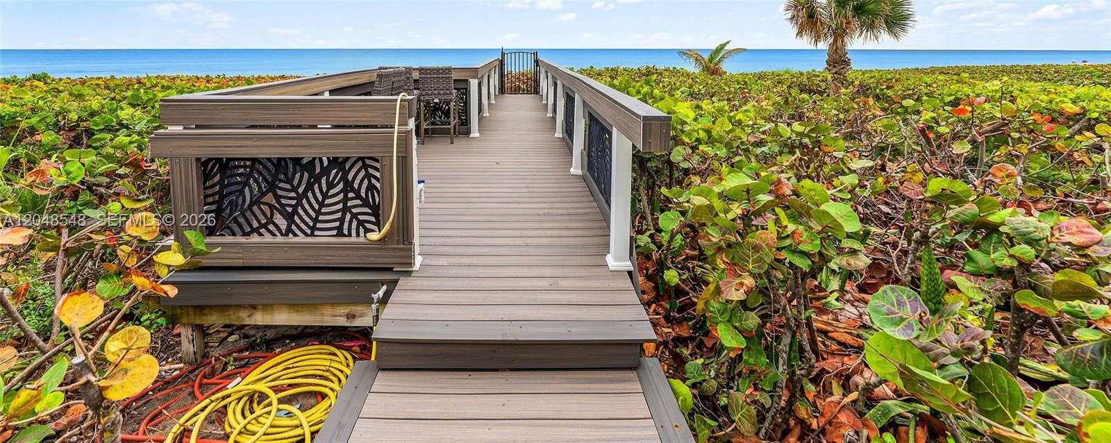 Private gated beach entry