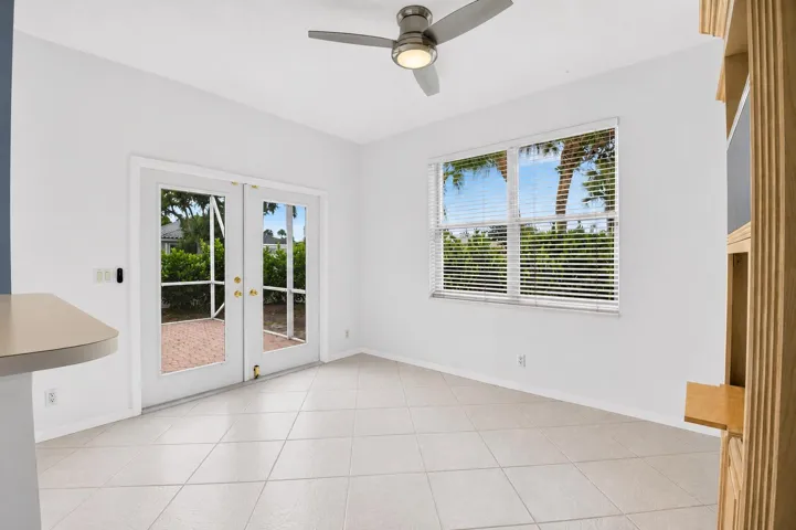 Family/Den Room off Kitchen leading to the Patio