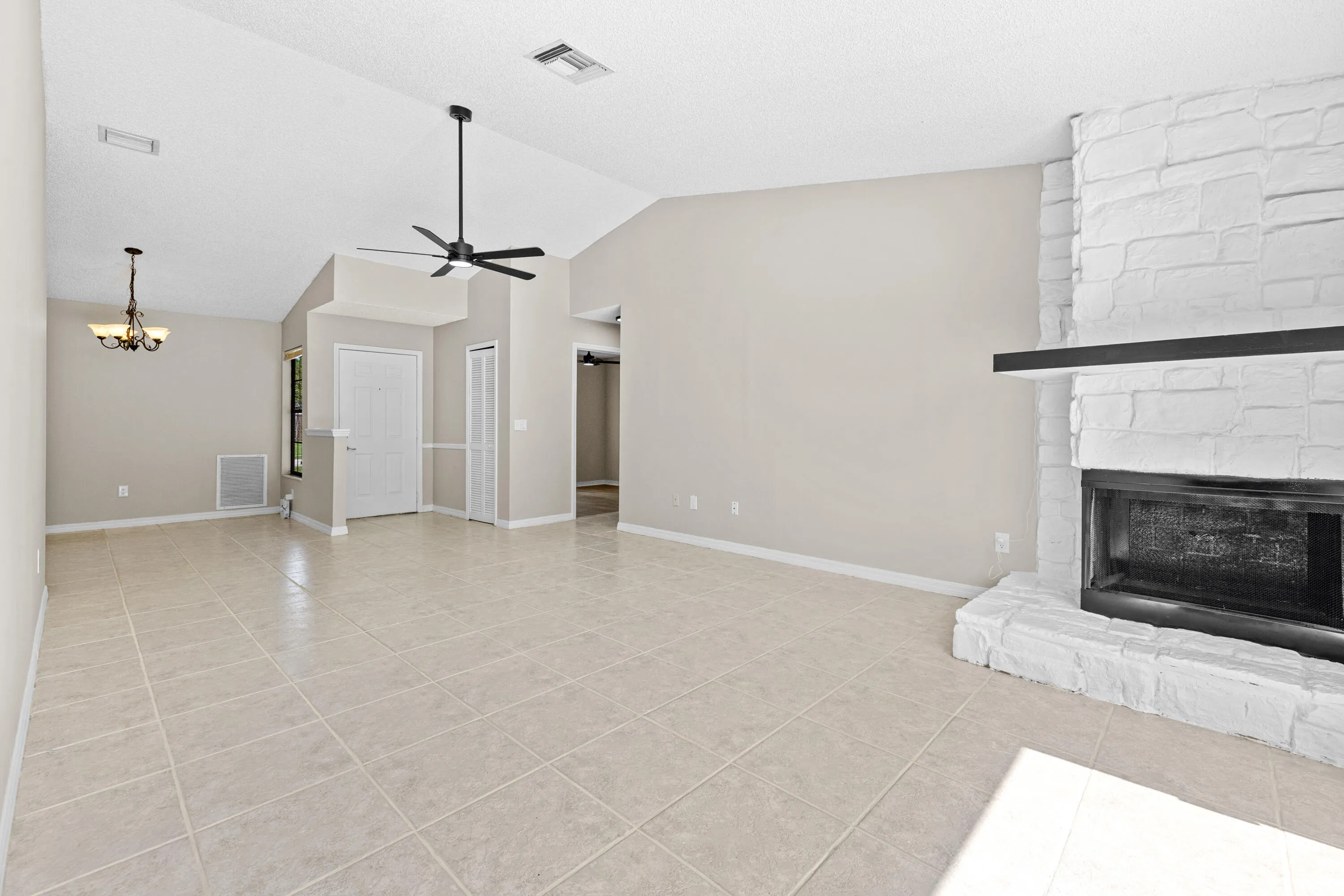 Living room and dining
