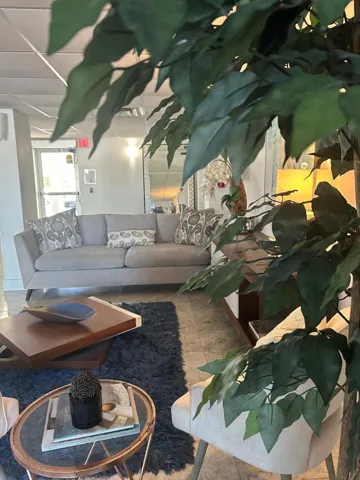 furnished, security enterence, full length windows, five doors to exit building,