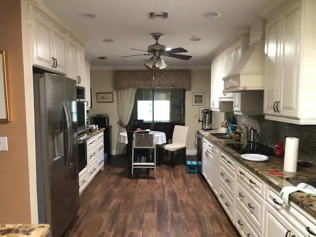 the kitchen