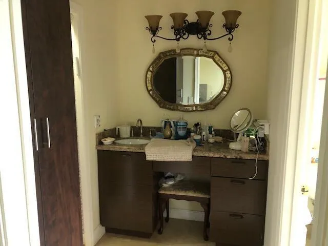 the dressing area