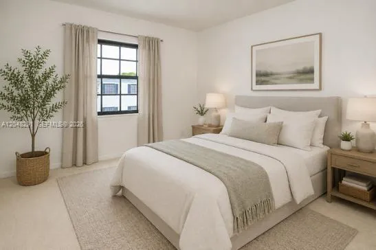 Bedroom is Virtually staged