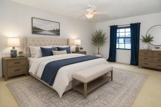 Primary Bedroom is Virtually staged