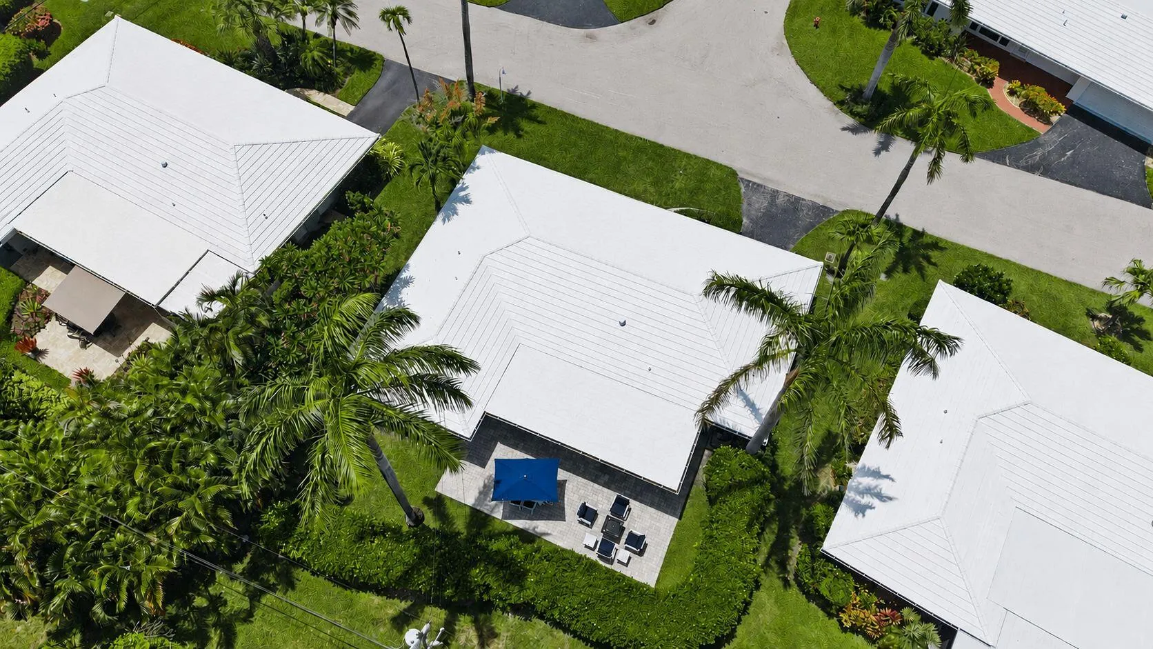Ariel view of home