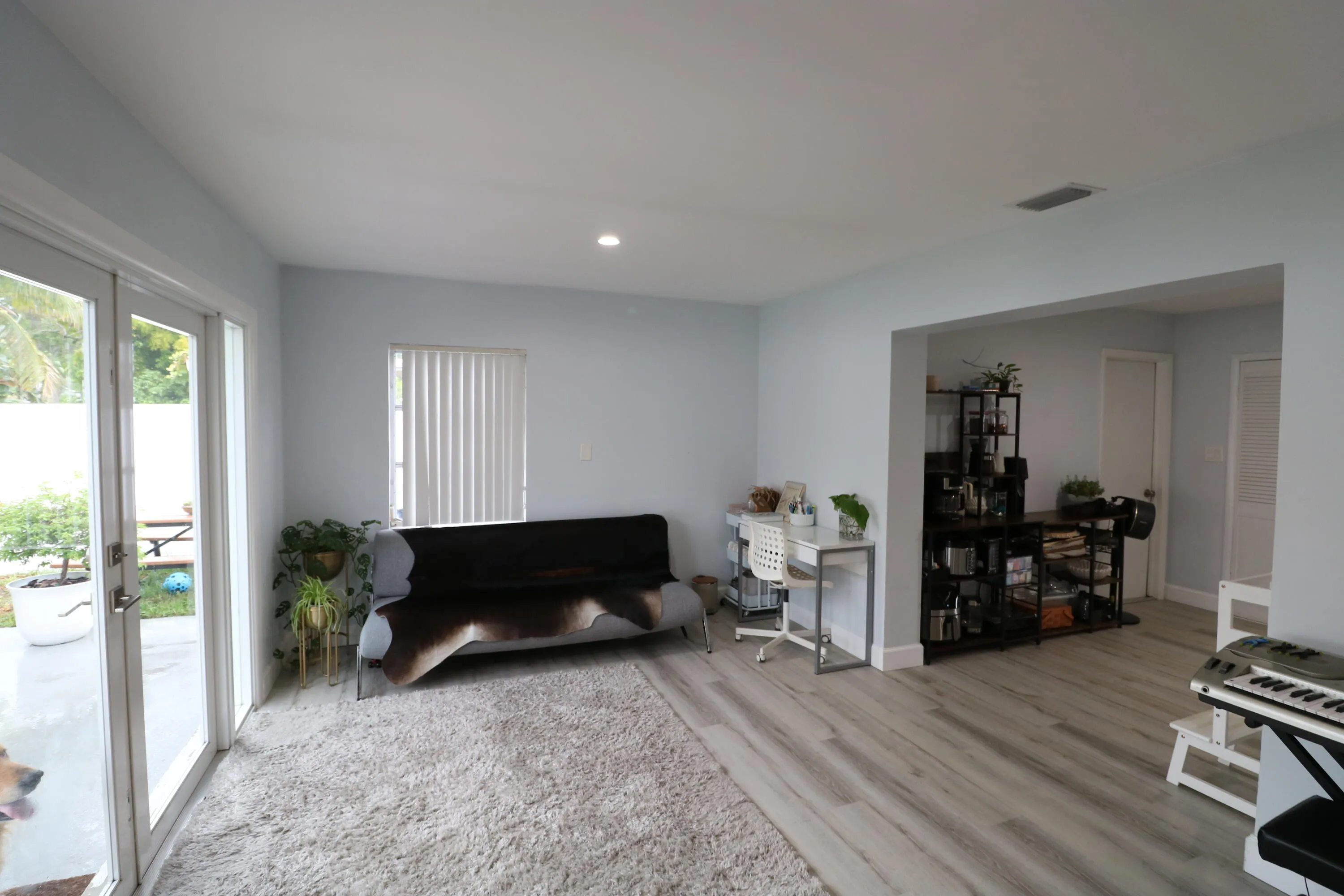 Studio/Den with doors to the patio