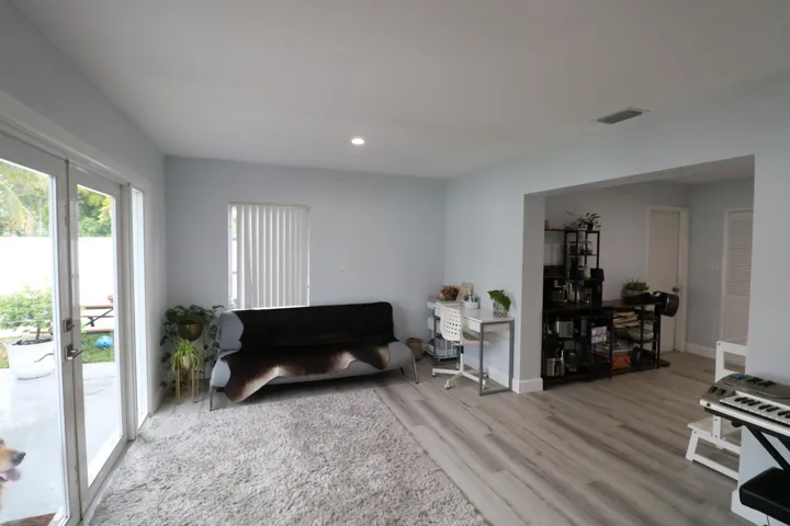 Studio/Den with doors to the patio