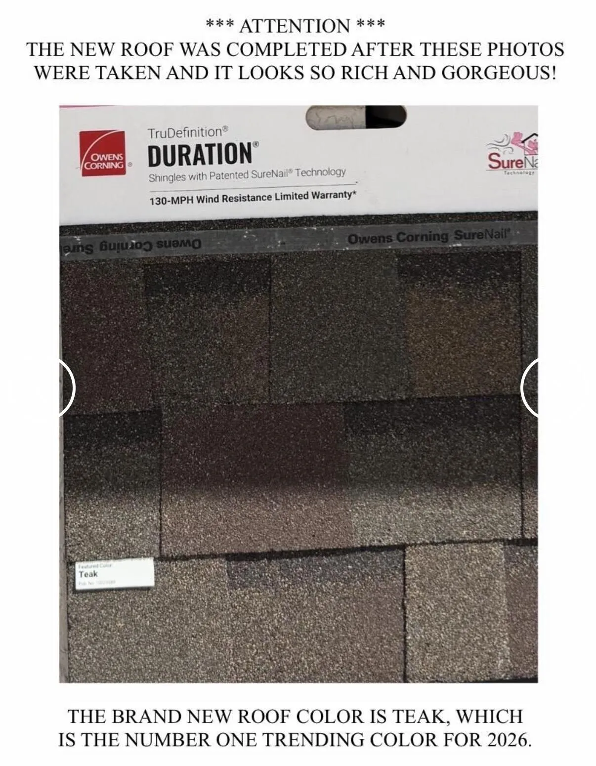 NEW ROOF COLOR